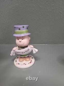 Figurines de fête Lenox Peanuts Bonne Année 5 PC Charlie Brown Snoopy Lucy