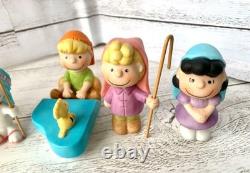 Figurines en céramique Snoopy et Charlie Brown de la Nativité Willitts Peanuts 2-2,4 pouces Ensemble 1990