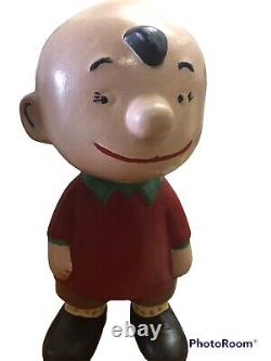 Figurines en céramique peintes à la main Peanuts vintage 4 pièces CHARLIE BROWN LUCY Snoopy Art
