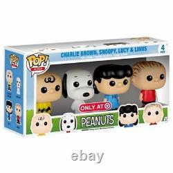 Funko Pop Peanuts Charlie Brown Snoopy Lucy Linus Target Exclusive 4 Pack Minis