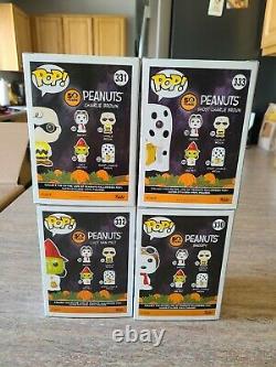 Funko Pop Peanuts Halloween Great Pumpkin 50e Anniversaire Set Lucy Fantôme Snoopy