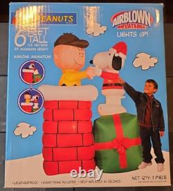 Gemme Vintage Gonflable Air Peanuts Noël Charlie Brown & Snoopy
