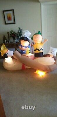 Gemmy Christmas Peanuts Snoopy Charlie Brown Nativity Scene 6 Ft Gonflable
