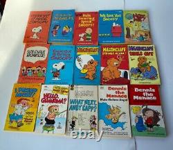 Grand lot de 47 bandes dessinées Charlie Brown Snoopy Heathcliff I. B. C. Denis la Menace