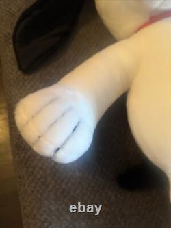 Grand peluche vintage Snoopy Peanuts avec collier