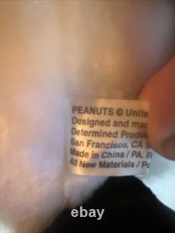 Grand peluche vintage Snoopy Peanuts avec collier