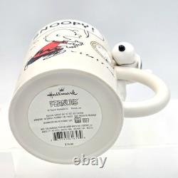 Hallmark 2021 Peanuts Charlie Brown et tasse à café Snoopy sculptée en 3D neuve avec étiquettes
