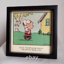 Illustration encadrée de Snoopy et Charlie Brown de Hallmark