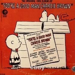 Illustration signée de Charlie Brown par Robert Towers (Voix de Snoopy) + COA