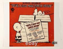 Illustration signée de Charlie Brown par Robert Towers (Voix de Snoopy) + COA