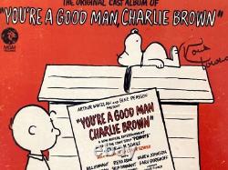 Illustration signée de Charlie Brown par Robert Towers (Voix de Snoopy) + COA