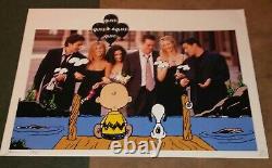 Impression d'art signée en édition limitée DEATH NYC 45x32cm Charlie Brown Snoopy amis émission de télévision