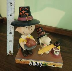 JIM SHORE PEANUTS Reconnaissant pour l'amitié #6006943 2020 AVEC BOÎTE Par Enesco