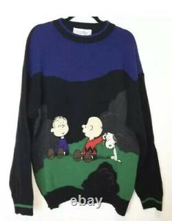 Jc Decastelbajac Vtg 90s Peanuts Snoopy Charlie Brown Wool Blend Sweater L/xl