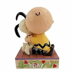 Jim Shore Peanuts Charlie Brown Hugging Snoopy Figurine 4.5 Statue