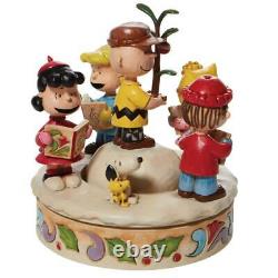 Jim Shore Peanuts'spreading Christmas Cheer' Charlie Brown Et Ses Amis 6008958