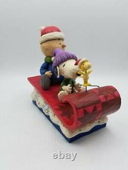Jim Shore Snow Day Snoopy Charlie Brown Figurine De Noël W Boîte