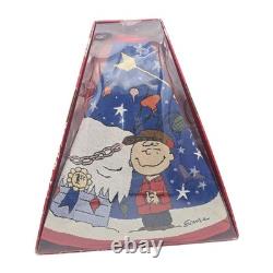 Jupe de sapin de Noël lumineuse Hallmark Peanuts Charlie Brown et Snoopy avec boîte et cordon