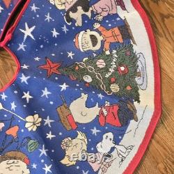 Jupe de sapin de Noël lumineuse Hallmark Peanuts Charlie Brown et Snoopy avec boîte et cordon