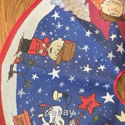 Jupe de sapin de Noël lumineuse Hallmark Peanuts Charlie Brown et Snoopy avec boîte et cordon