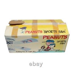 Kit d'éclairage de ventilateur de plafond VTG Peanuts Sports Fan 42 avec quatre pales Snoopy Charlie Brown