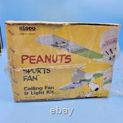 Kit de lumière de ventilateur de plafond VTG Peanuts Sports Fan 42 pouces à quatre pales Snoopy Charlie Brown