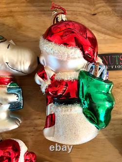 Kurt Adler Peanuts Charlie Brown Lucy Snoopy Flying Ace Polonaise Glass Ornament<br/><br/>	La décoration en verre Polonaise Kurt Adler Peanuts Charlie Brown Lucy Snoopy Flying Ace