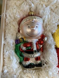 Kurt Adler Polonaise Peanuts 50e Anniversaire Édition Limitée Ornements Snoopy Charlie Brown +