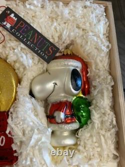 Kurt Adler Polonaise Peanuts 50e Anniversaire Édition Limitée Ornements Snoopy Charlie Brown +