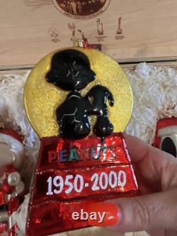Kurt Adler Polonaise Peanuts 50e Anniversaire Édition Limitée Ornements Snoopy Charlie Brown +