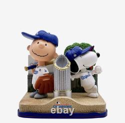 LA Dodgers Charlie Brown et Snoopy Peanuts Series Mondiale Double Bobblehead FOCO NOUVEAU