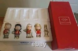 LENOX PEANUTS CAROLE DE NOËL Sally Snoopy Charlie Brown Lucy Linus avec boîte