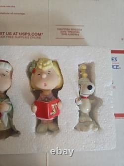 LENOX PEANUTS CAROLE DE NOËL Sally Snoopy Charlie Brown Lucy Linus avec boîte