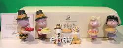 LENOX PEANUTS THANKSGIVING Charlie Brown Sally Snoopy Linus Lucy NOUVEAU dans BOÎTE avec COA