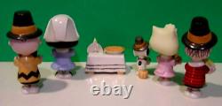 LENOX PEANUTS THANKSGIVING Charlie Brown Sally Snoopy Linus Lucy NOUVEAU dans BOÎTE avec COA