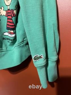 Lacoste x Peanuts Sweat à Capuche M RARE Vert Snoopy Charlie Brown Unisexe