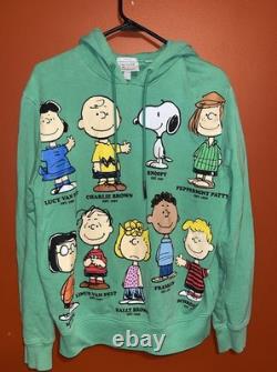 Lacoste x Peanuts Sweat à Capuche M RARE Vert Snoopy Charlie Brown Unisexe