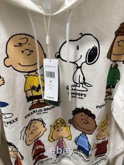 Lacoste x Peanuts Sweat à capuche unisexe taille M blanc Snoopy Charlie Brown neuf avec étiquette très rare
