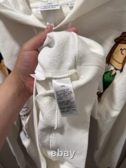 Lacoste x Peanuts Sweat à capuche unisexe taille M blanc Snoopy Charlie Brown neuf avec étiquette très rare