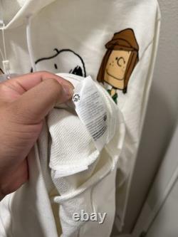 Lacoste x Peanuts Sweat à capuche unisexe taille M blanc Snoopy Charlie Brown neuf avec étiquette très rare