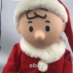 Le meilleur de Santa: Peluche animée Charlie Brown Snoopy de Noël Peanuts 24 en mouvement.