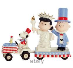 Lenox Peanuts C’est Independence Day Snoopy Charlie Brown Lucy Figurine Set New