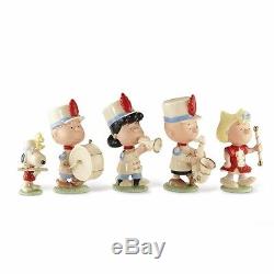 Lenox Peanuts Marching Band Set Charlie Brown Snoopy Lucy Linus Sally Régl.nouv