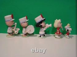 Lenox Peanuts Marching Band Set Snoopy Linus Sally Charlie Brown New N Box Withcoa
