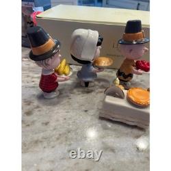 Lenox Peanuts Thanksgiving Charlie Brown Sally Snoopy Linus Lucy NEUF EN BOÎTE