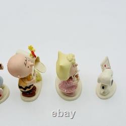 Lenox Un Ensemble De 5 Figurines Peanuts Pour La Saint-Valentin Charlie Brown Lucy Snoopy NEUF