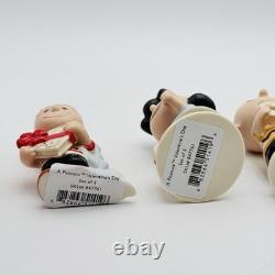 Lenox Un Ensemble De 5 Figurines Peanuts Pour La Saint-Valentin Charlie Brown Lucy Snoopy NEUF