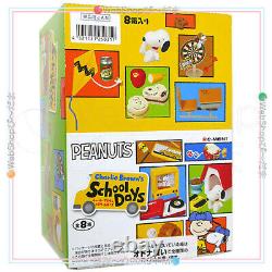 Les journées scolaires de Snoopy et Charlie Brown de PEANUTS - Les 8 types de figurines dans une boîte