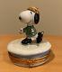 Limoges Peint Main Le Snoopy Patinage Charles Schulz Peanuts Charlie Brown