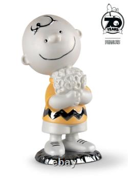 Lladro Ensemble De 2 Charlie Brown Et Snoopy Figurine 01009490 Et 01009491